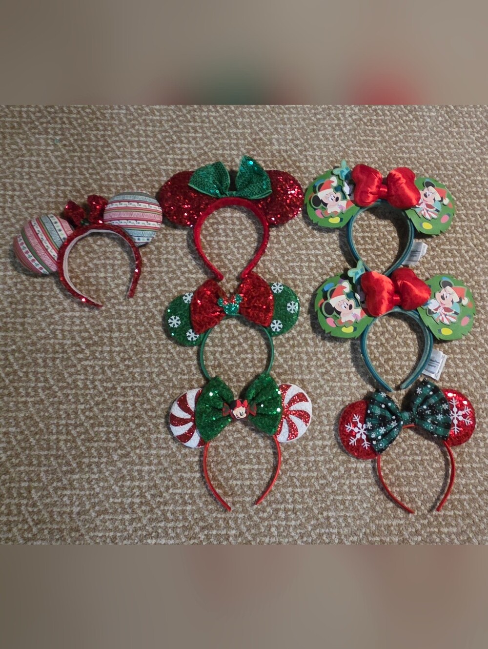 Holiday Minnie Ear Headbands - Assorted Christmas Designs